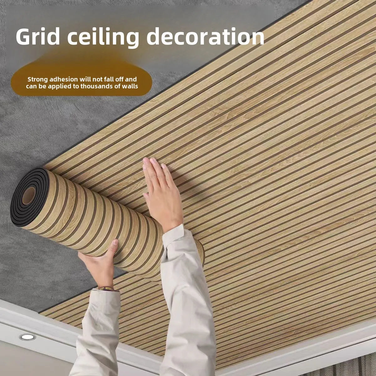 Wall Panel Peel-And-Stick 3D Slat Waterproof