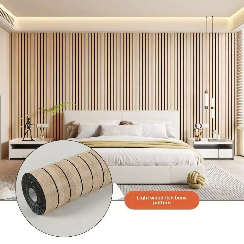 Wall Panel Peel-And-Stick 3D Slat Waterproof