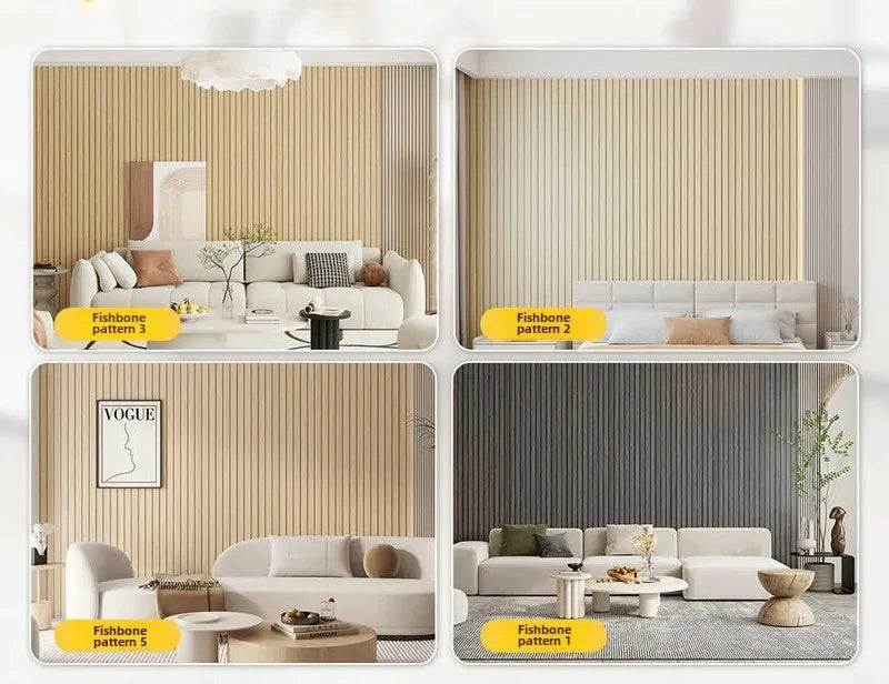 Wall Panel Peel-And-Stick 3D Slat Waterproof