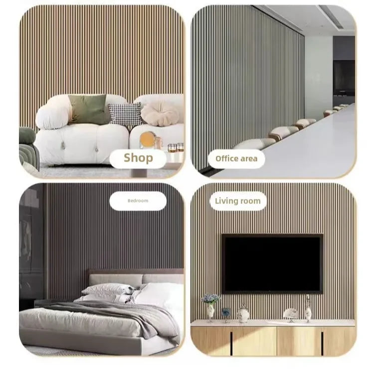 Wall Panel Peel-And-Stick 3D Slat Waterproof