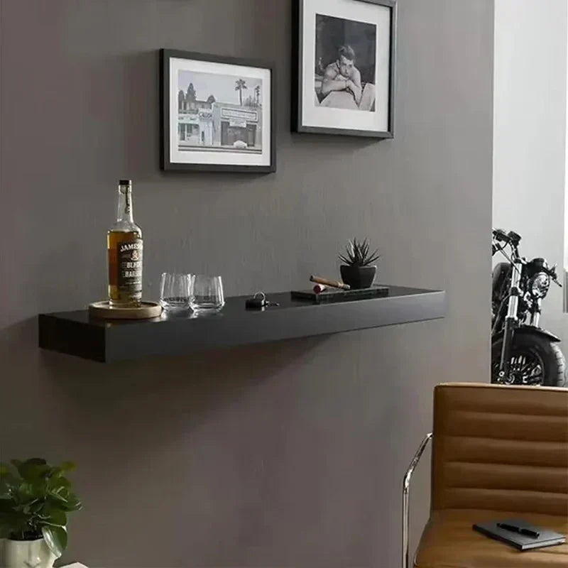 Wall Shelf Floating Wood Hidden Compartment