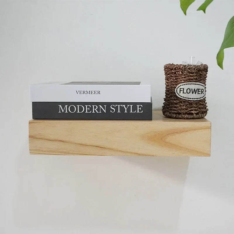 Wall Shelf Floating Wood Hidden Compartment