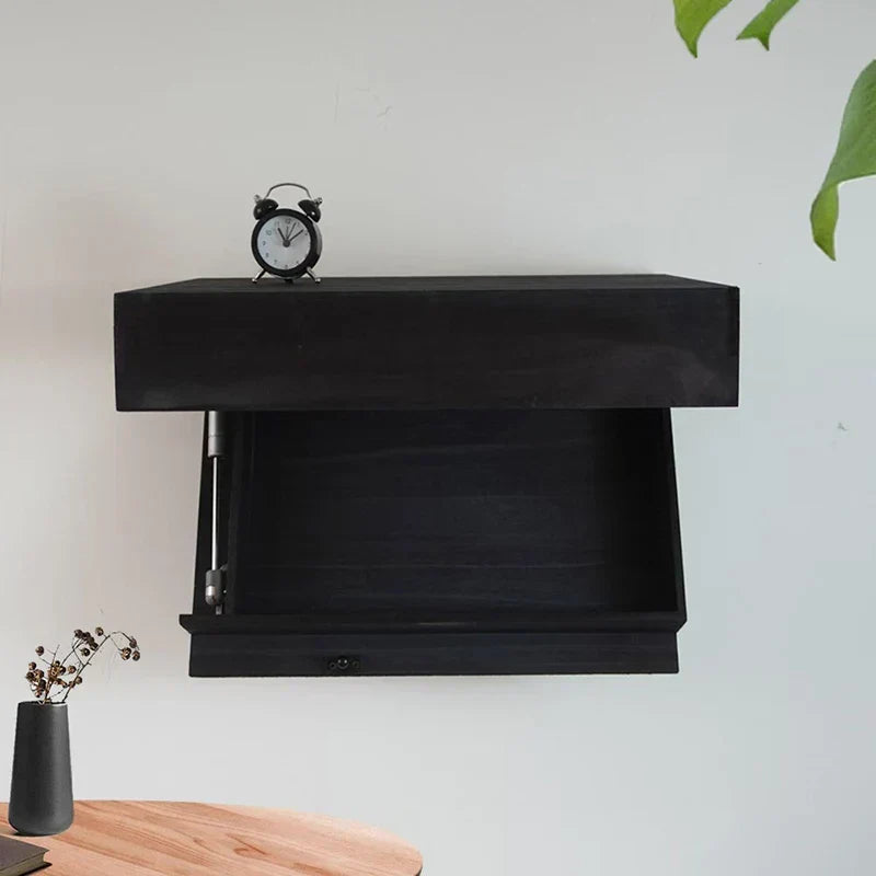 Wall Shelf Floating Wood Hidden Compartment