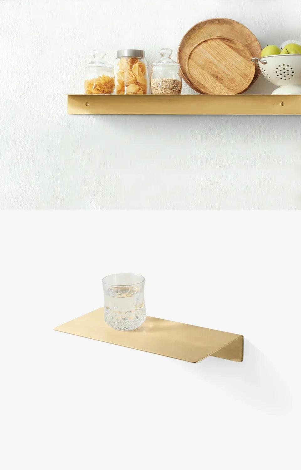 Wall Shelf Solid Brass Hand Finished Custom Size