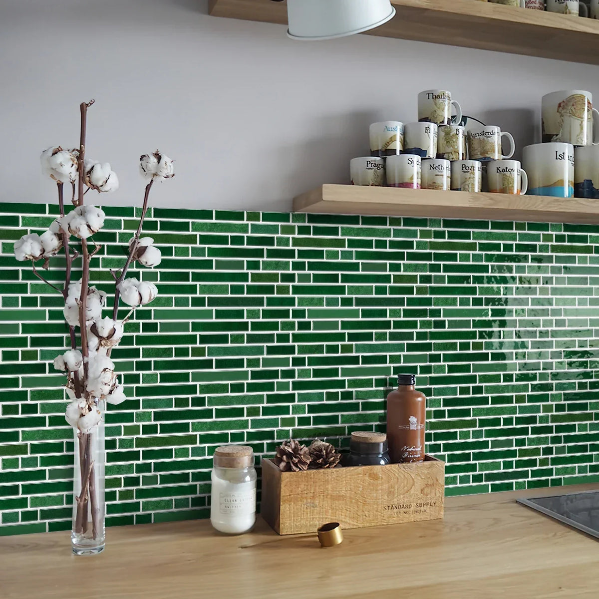Wall Sticker Black & White Marble Self Adhesive Waterproof
