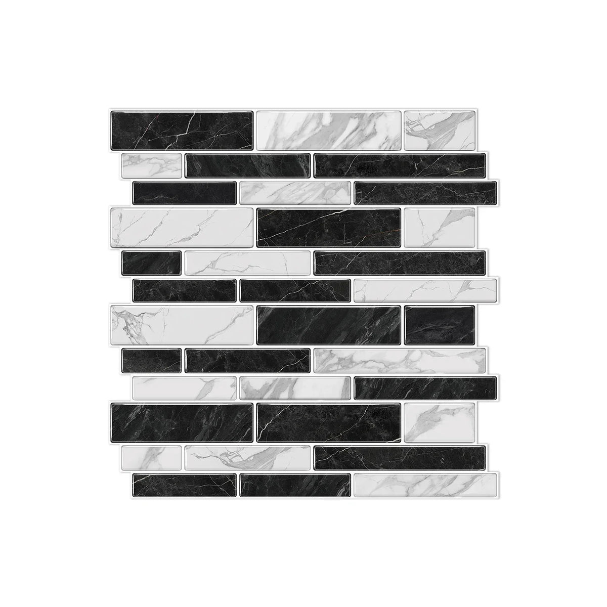 Wall Sticker Black & White Marble Self Adhesive Waterproof