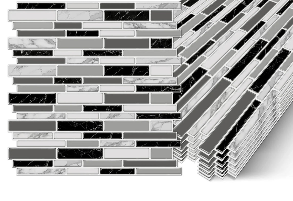 Wall Sticker Black & White Marble Self Adhesive Waterproof