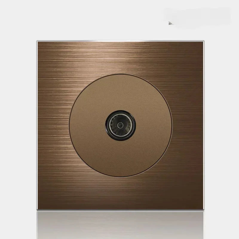 Wall Switch & Outlet Coffee Brown LED Reset Button