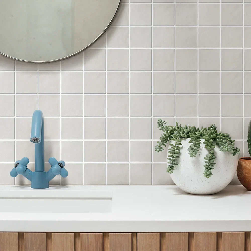 Wall Tile Panels Peel-And-Stick 3D Embossed Set of 10