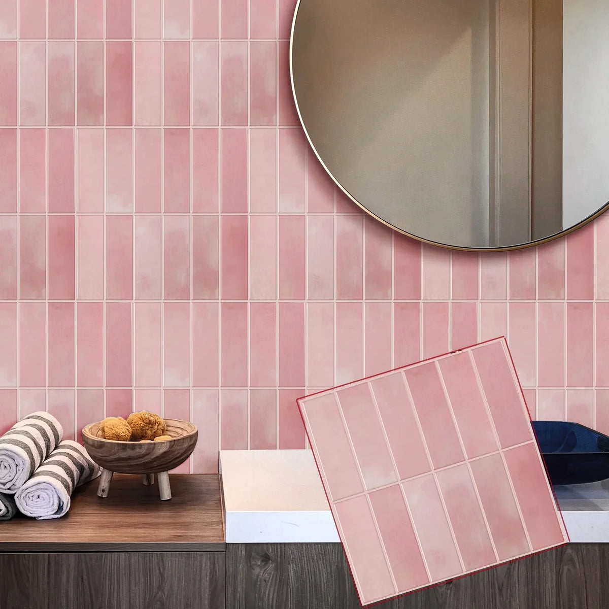 Wall Tile Peel-And-Stick 3D Waterproof