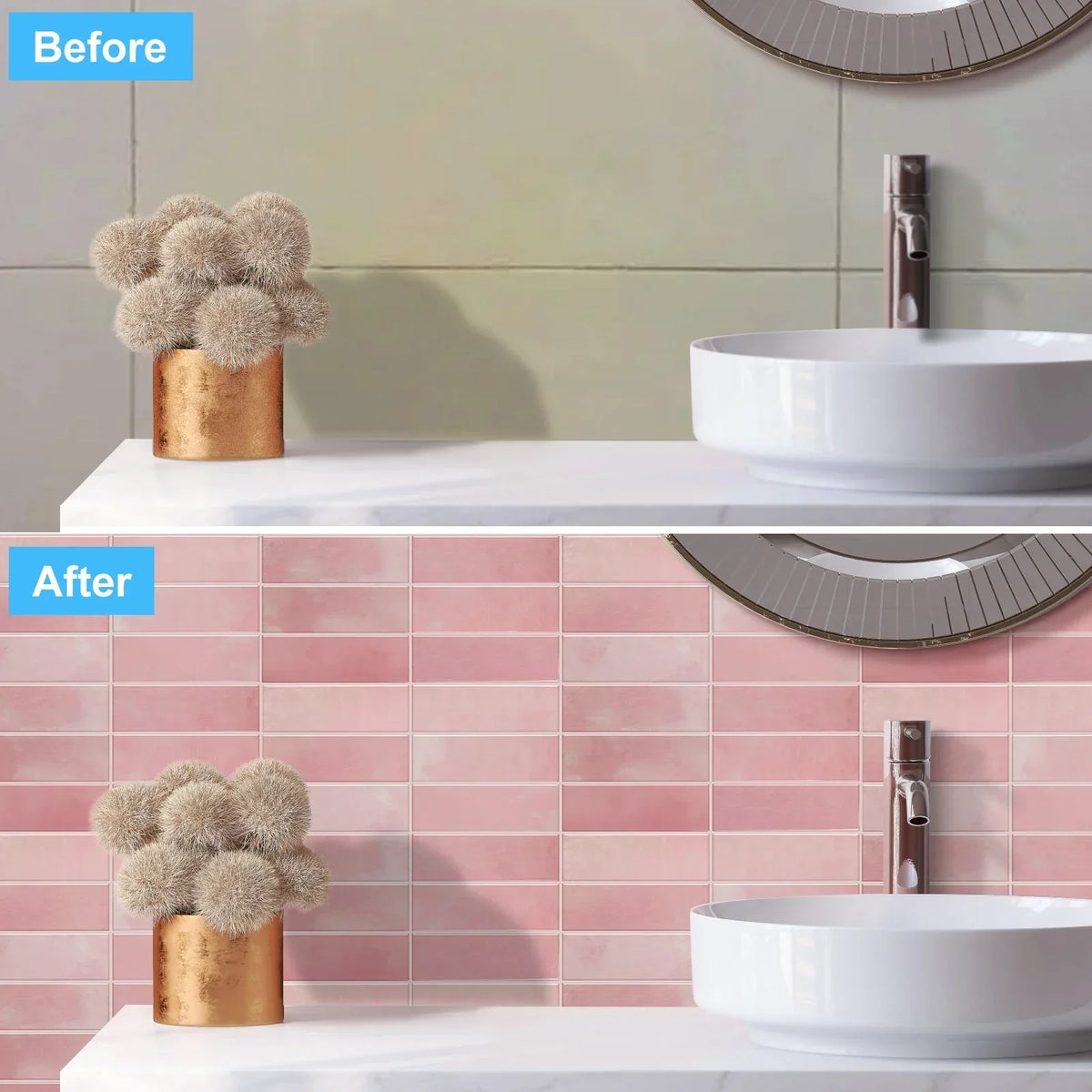 Wall Tile Peel-And-Stick 3D Waterproof