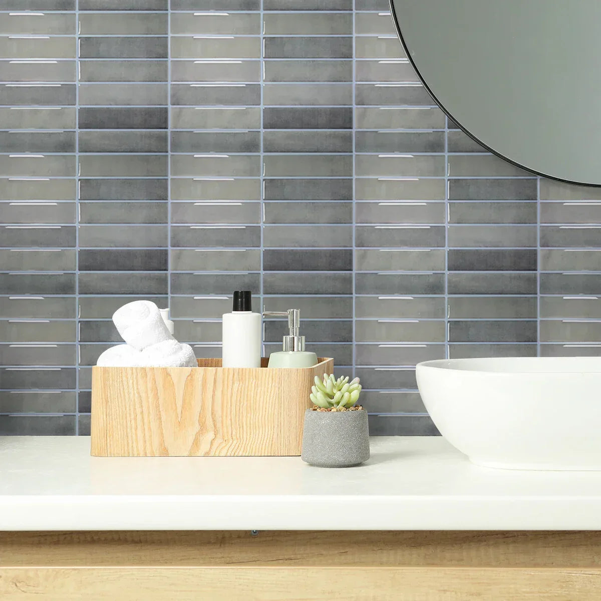 Wall Tiles Peel & Stick Waterproof Self-Adhesive