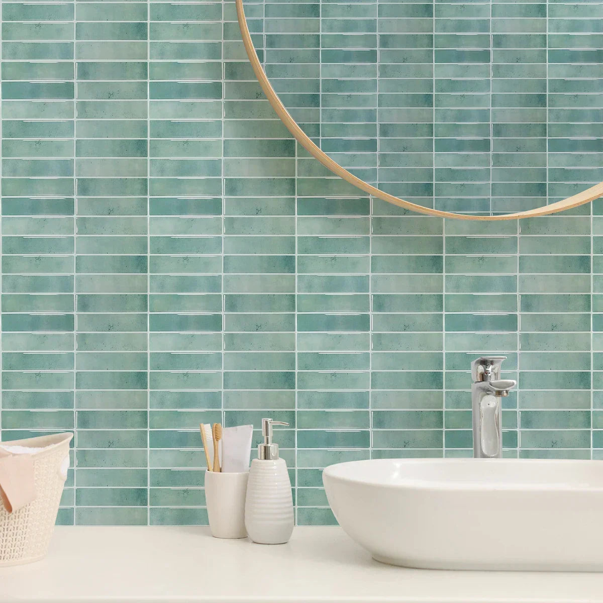 Wall Tiles Peel & Stick Waterproof Self-Adhesive