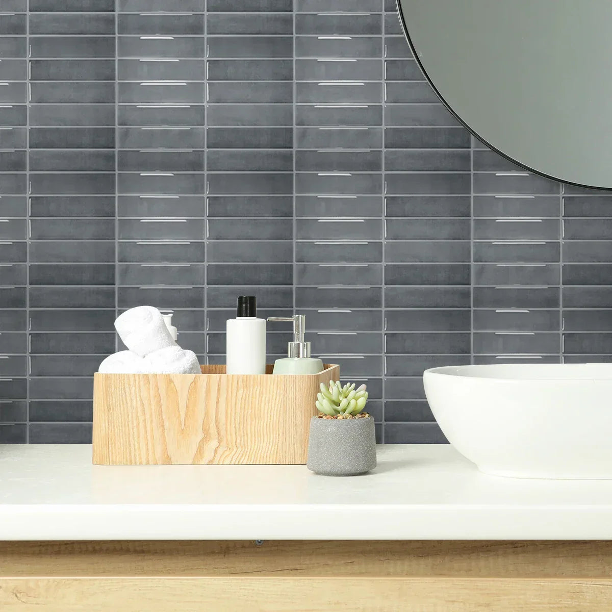 Wall Tiles Peel & Stick Waterproof Self-Adhesive