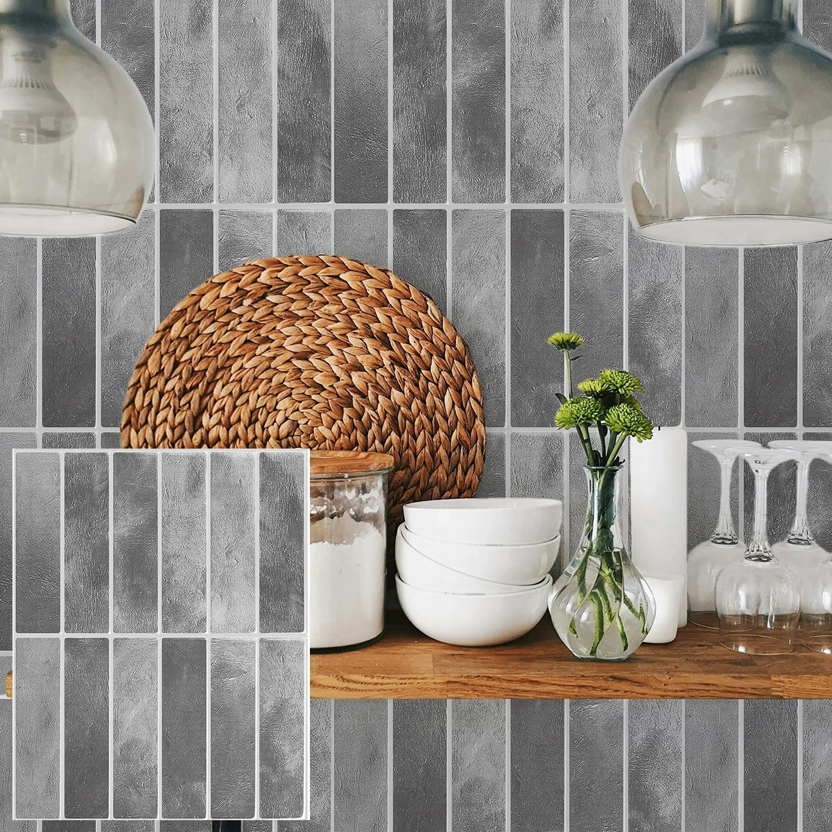 Wall Tiles Peel & Stick Waterproof Self-Adhesive