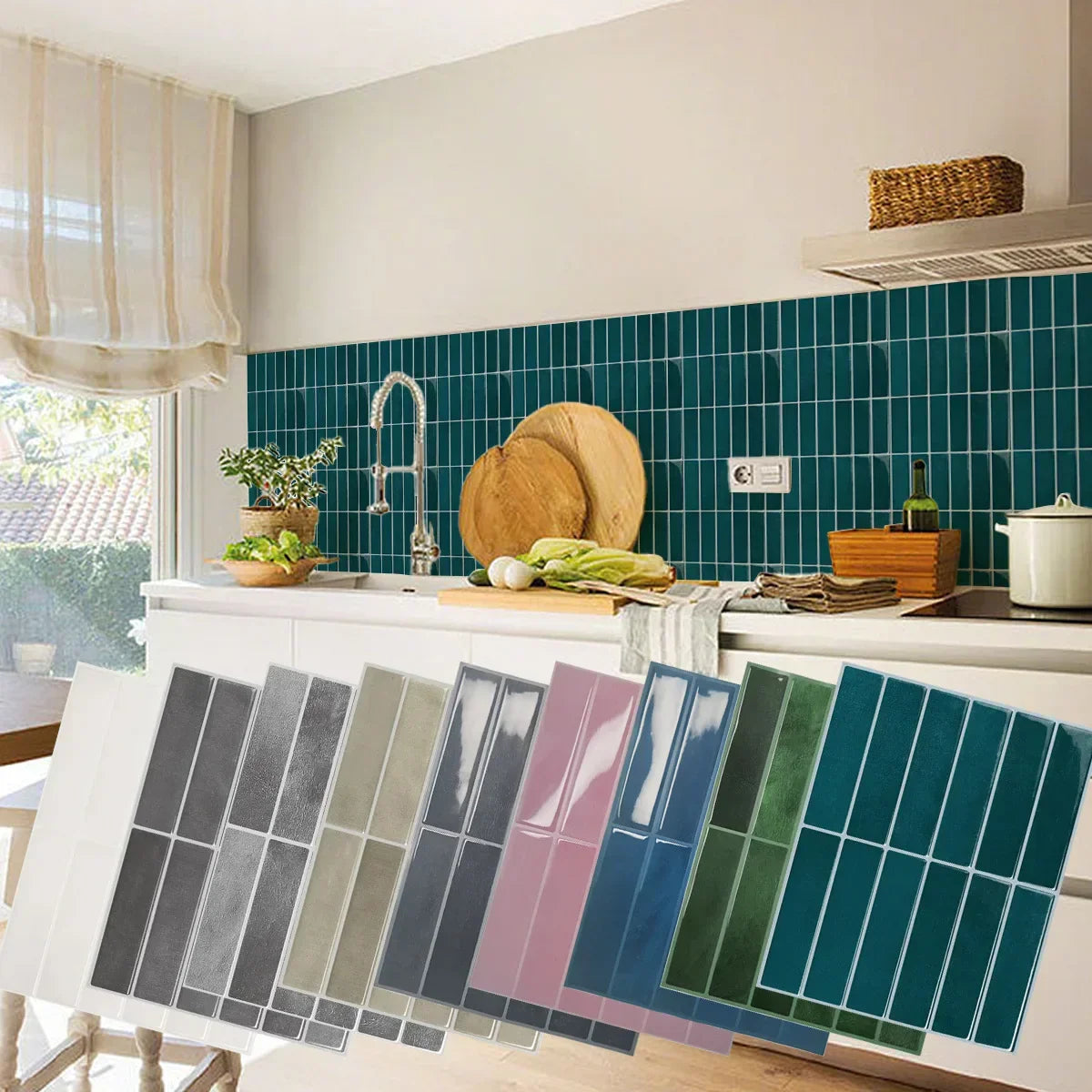 Wall Tiles Peel & Stick Waterproof Self-Adhesive