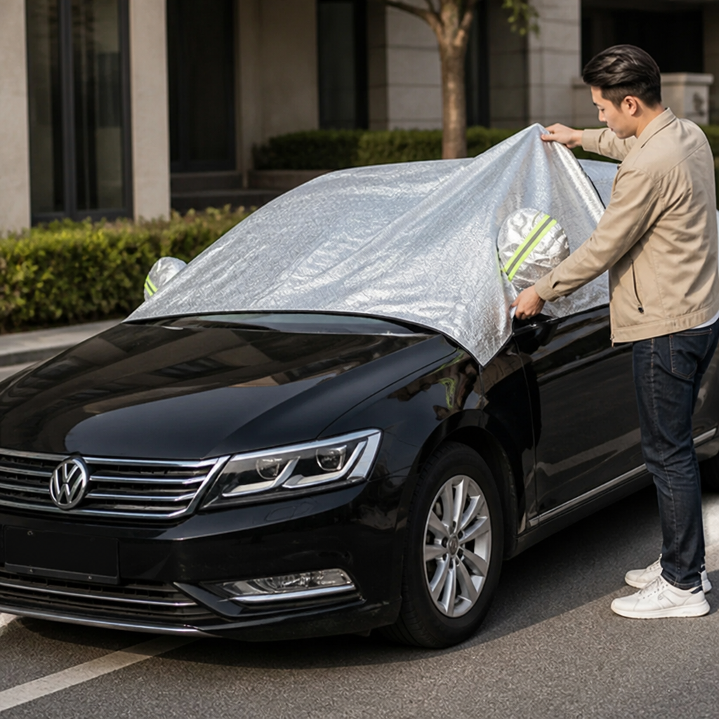 Waterproof and UV-Resistant Car Cover with Reflective Coating