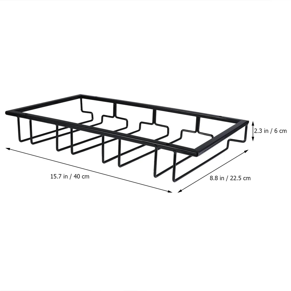 Wine Glass Rack Under-Cabinet Space-Saving Impact-Resistant
