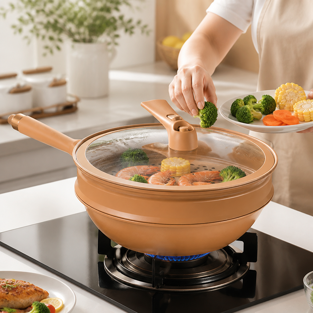 Wok Micropressure Nonstick Gas & Induction